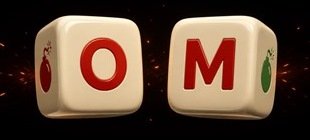 Kaboom O and M letter dice